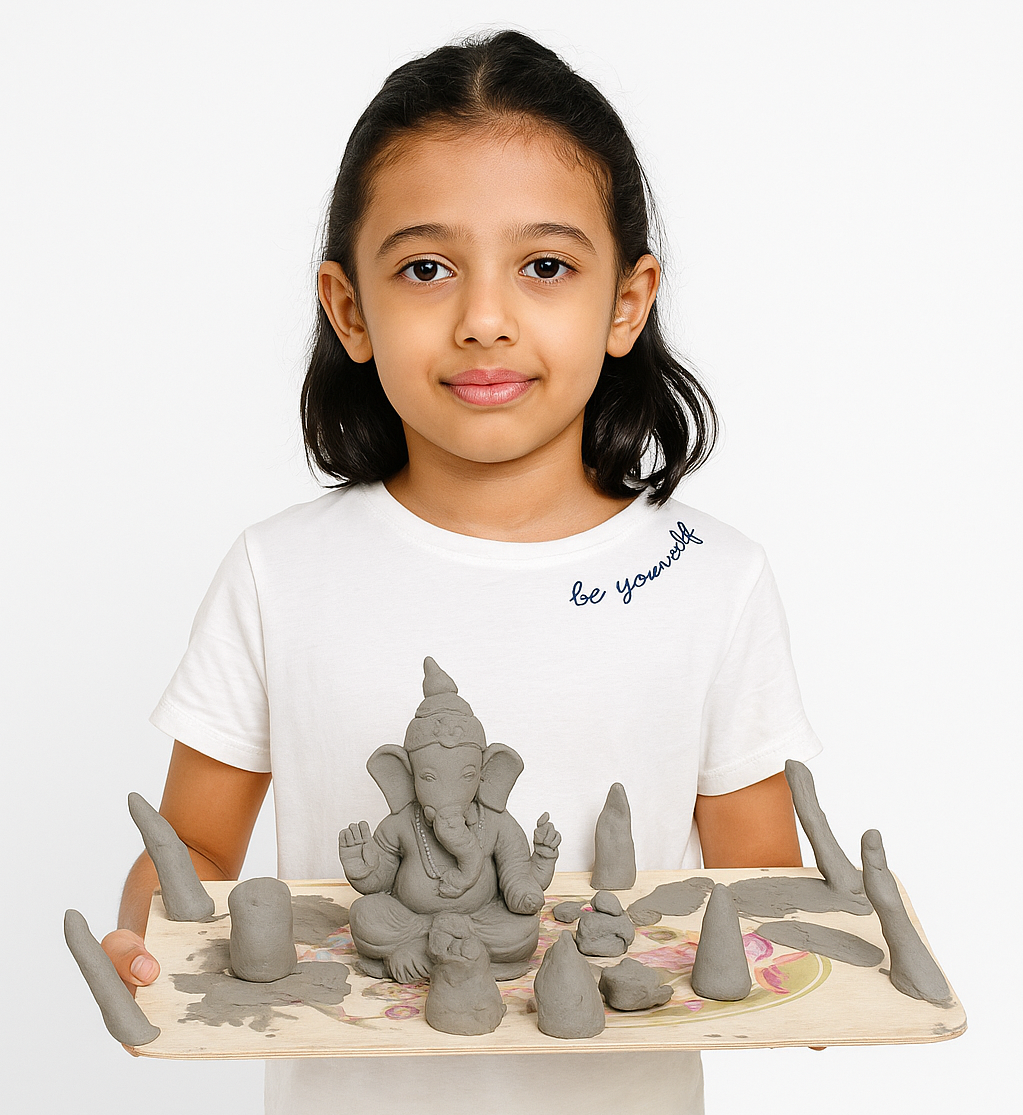 Kids Ganpati Kit - Safe & Fun Ganesh Making for Children
