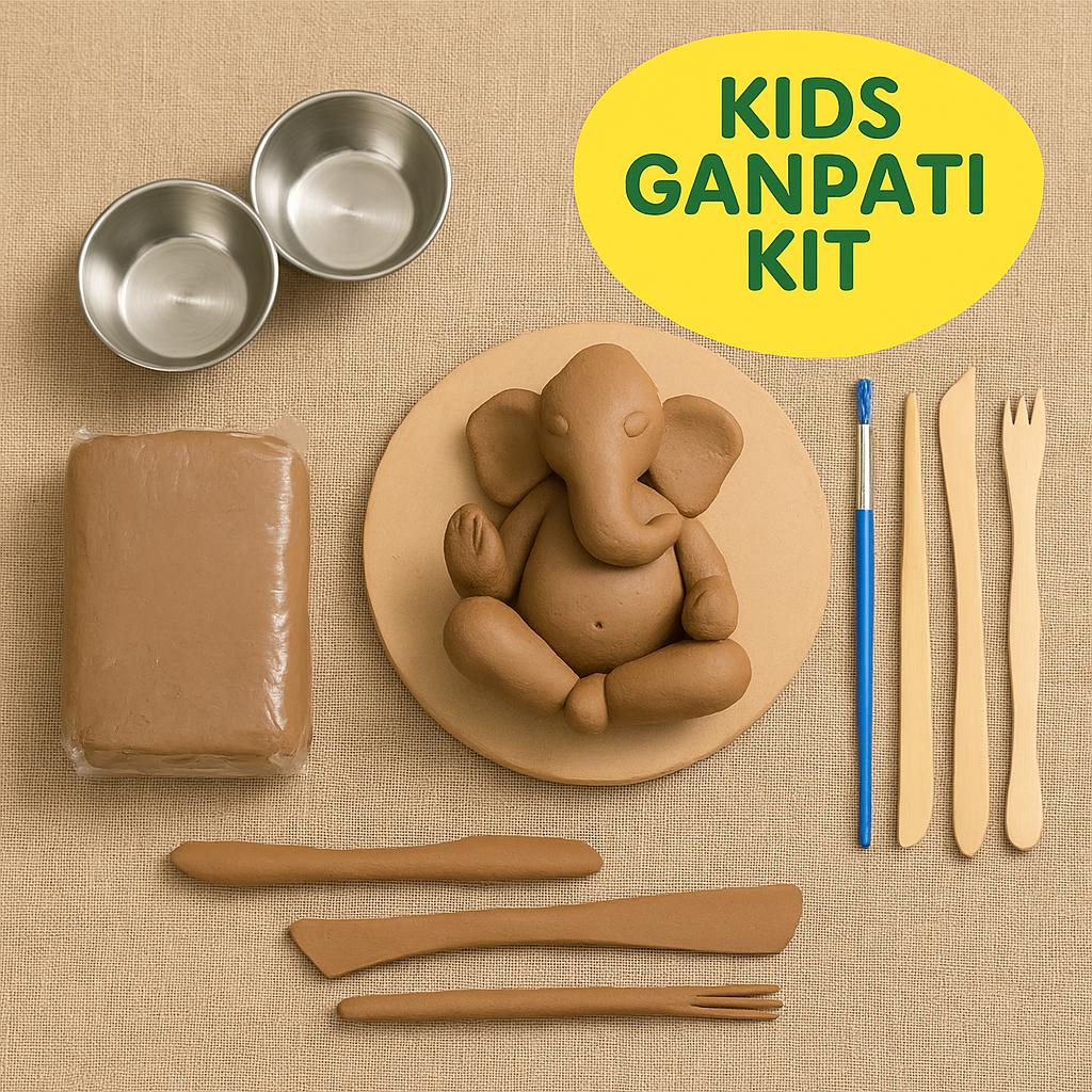 Kids Ganpati Kit - Safe & Fun Ganesh Making for Children